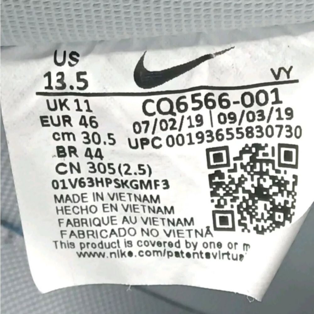 Nike Air Force 1 Low Metallic Chrome Womens Size 13.5 Shoes CQ6566-001 Silver - Picture 5 of 14